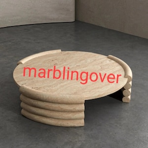 Travertine Round Coffee Table coutom order