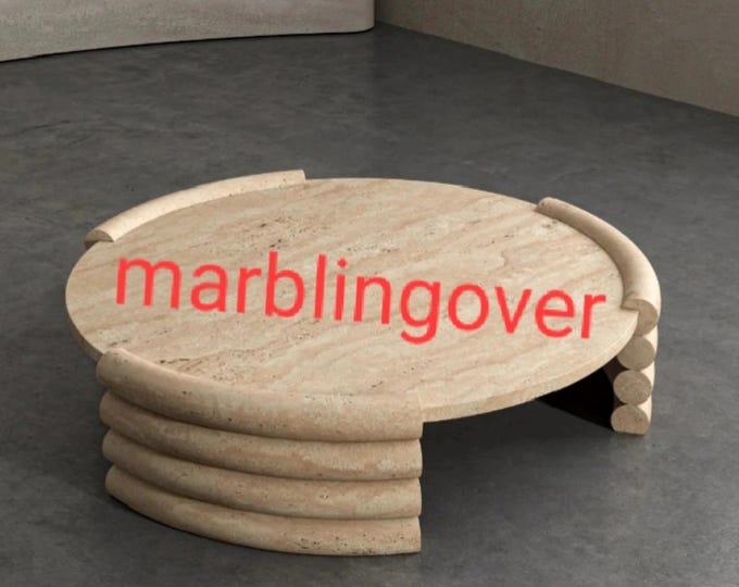 Travertine Round Coffee Table coutom order