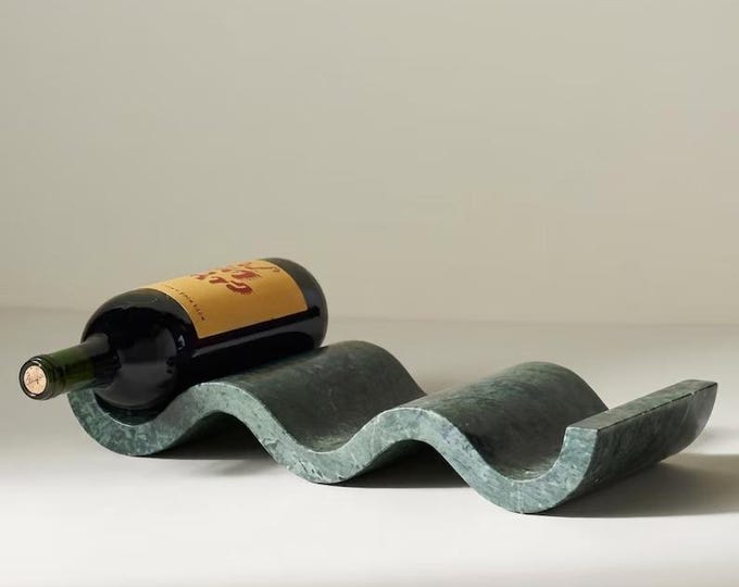 Marble Wine Bottle Holder | Modern Stone Wine Rack | Luxury Bar & Kitchen Decor