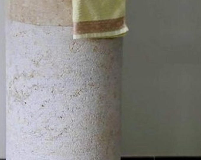 Handcrafted Marble Bathroom Sink: Rustic Stone Pedestal Design