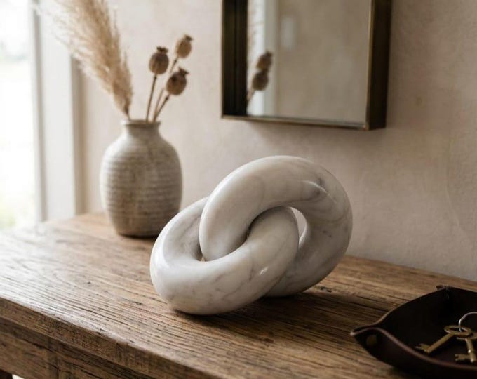 Marble Knot Sculpture | Modern Minimalist Stone Decor