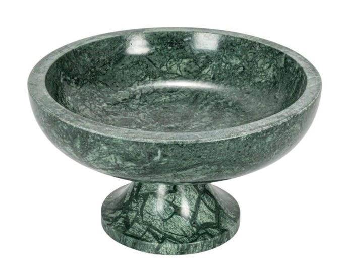 Green marble fruit bowl