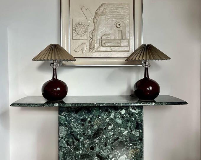 Green Verde Marble Stone Rectangular Pedestal Dining Table or Conference Table