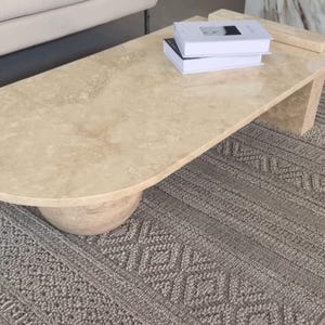 Travertine coffee table for living room Handmade marble coffee table Travertine coffee tables designs   Custom marble coffee tables