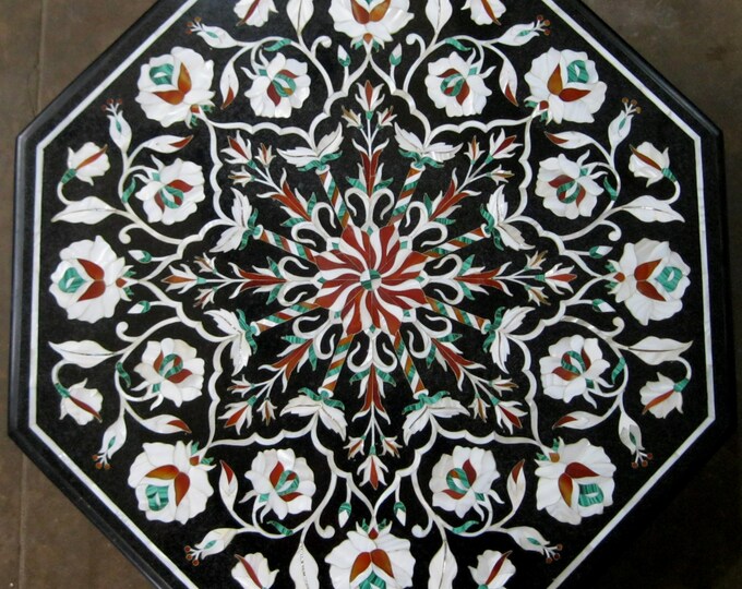 Marble kitchen table, living room inlay table, White marble inlay table