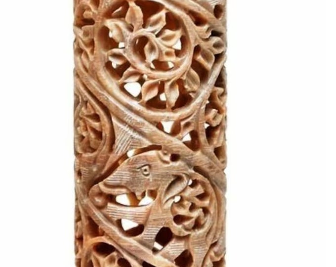 Soapstone Candle Holder Handicraft Carved Beautiful Decor & Gifts