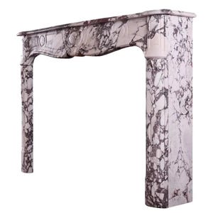 Custom order Handcrafted Calacatta Viola Marble Fireplace Mantel – Luxury Stone Surround for Living Room & Interior Decor 64&#39; x 12&#39;&#39; x 43&#39;&#39;