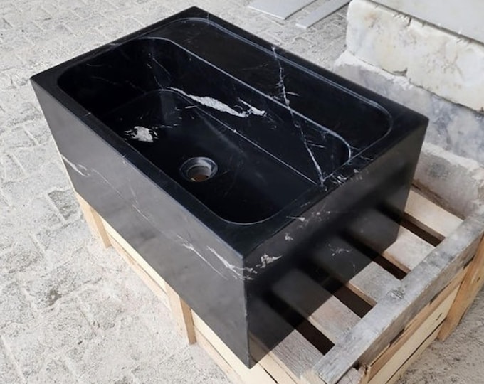 Nero Marquina Wall-mount Washbasin Sink