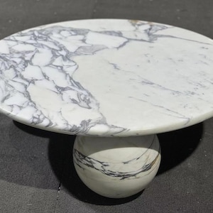 Calacatta Viola Marble Coffee Table Top: Inlaid Semiprecious Stones