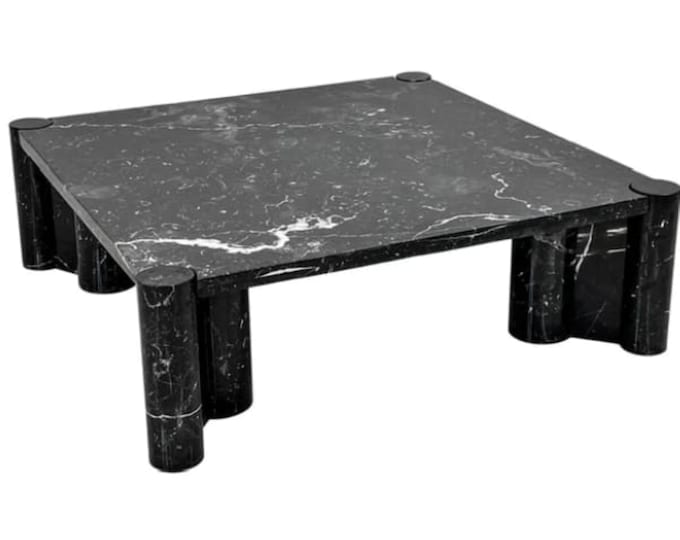 Black Marquinia Marble Coffee Table - Bespoke Designer Table