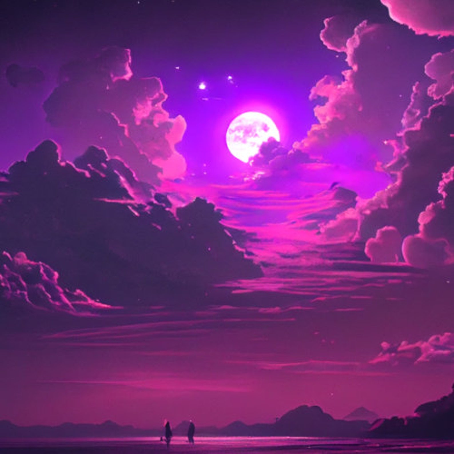 Purple Aesthetic Desktop Wallpaper Etsy