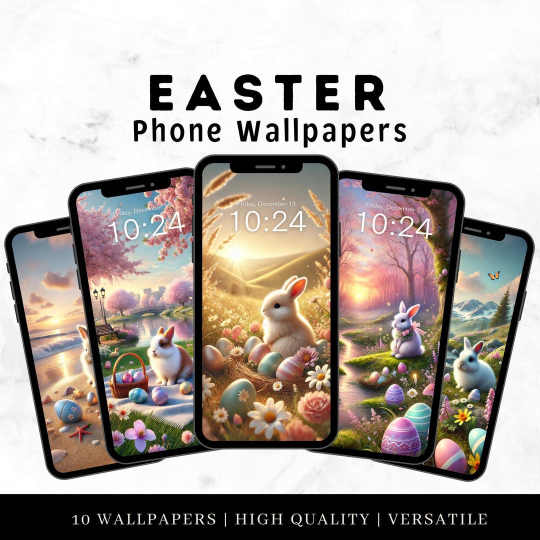 10 Easter Bunny Phone Wallpapers - Cute Spring and Easter Digital