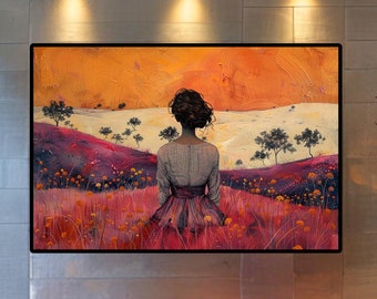 Embracing the Serenity of Nature: A Canvas Print of Reflection and Tranquillity in Vibrant Landscapes