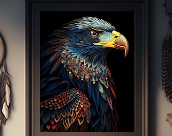Majestic Eagle Gloss Poster: Tlingit Indigenous Art