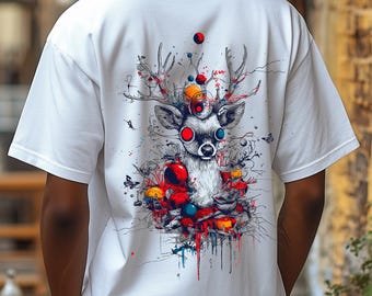 Deer Spirit Animal T-Shirt | Premium DTG Art, Unisex Cotton Tee
