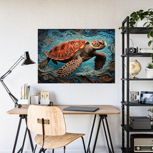 Tlingit Sea Turtle Art Print, Indigenous Wall Decor image 3