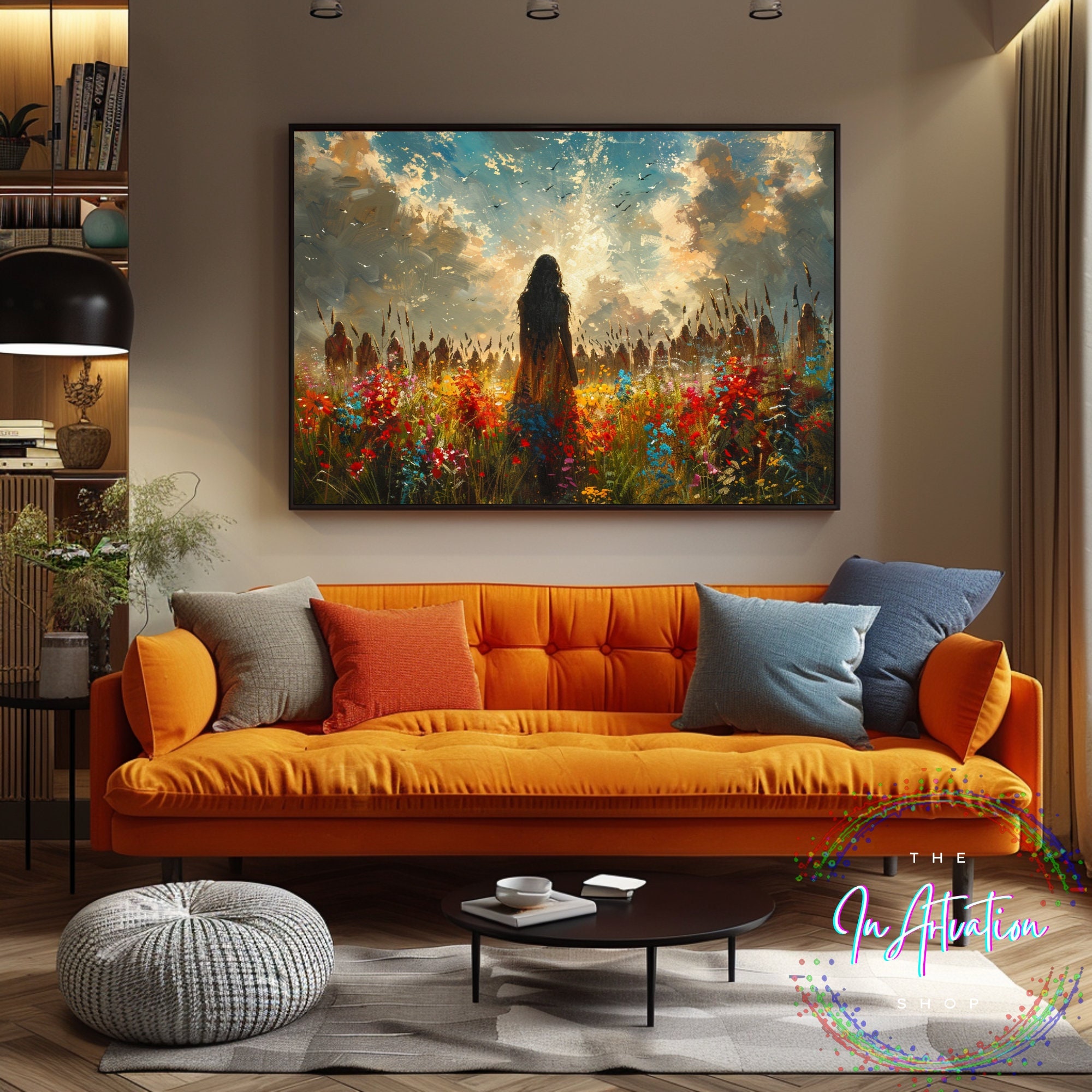 The Bridal Spirit Path, Gallery Wrap Canvas, Impressionism, Anniversary, Indigenous Wedding, Abstract Art, Native Art, Wall Decor, Ceremony