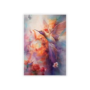 Kolibriekunstdruk, Tlingit Ailinani's Garden, Indiaanse glansposter afbeelding 10