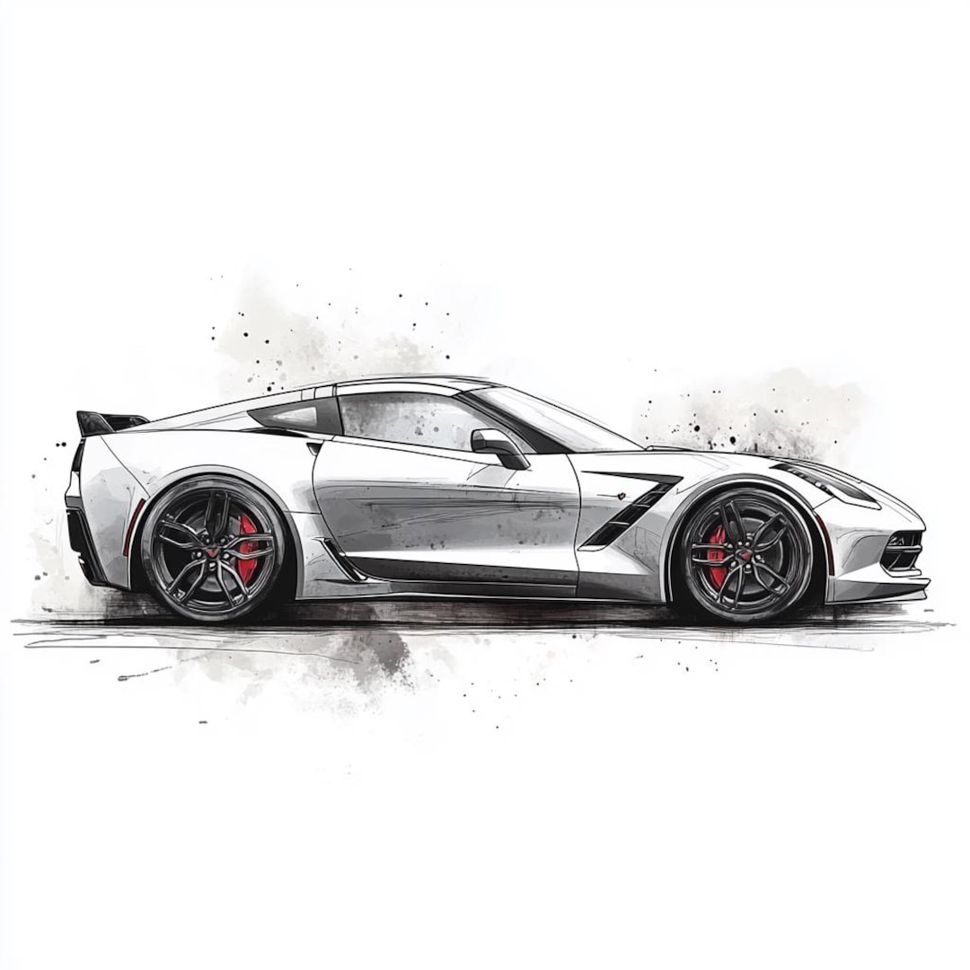 Chevrolet Corvette C7 Digital Art Print: American Muscle Car - Etsy, image size:1080x1080