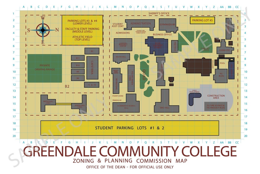 Community TV Show Greendale Community College Campus Map Printable Wall