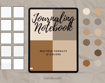 Cuaderno digital para GoodNotes: papel rayado, cuadriculado, punteado y en blanco | Papel digital reutilizable, varios colores