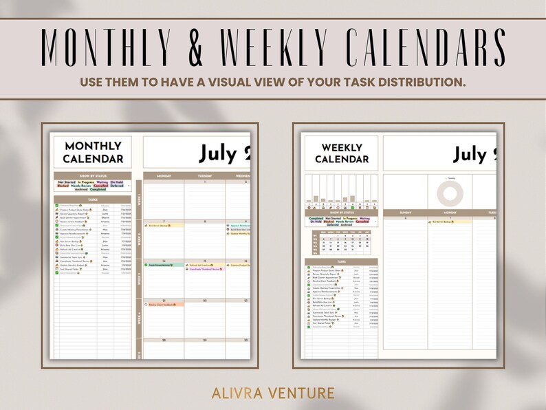 Task Tracker Google Sheets Template Spreadsheet Digital Team Project Management Work Organization To-Do List Eisenhower Matrix Kanban Board