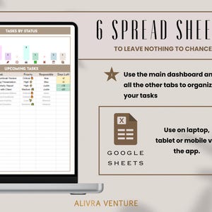Task Tracker Google Sheets Template Spreadsheet Digital Team Project Management Work Organization To-Do List Eisenhower Matrix Kanban Board