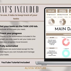 Task Tracker Google Sheets Template Spreadsheet Digital Team Project Management Work Organization To-Do List Eisenhower Matrix Kanban Board