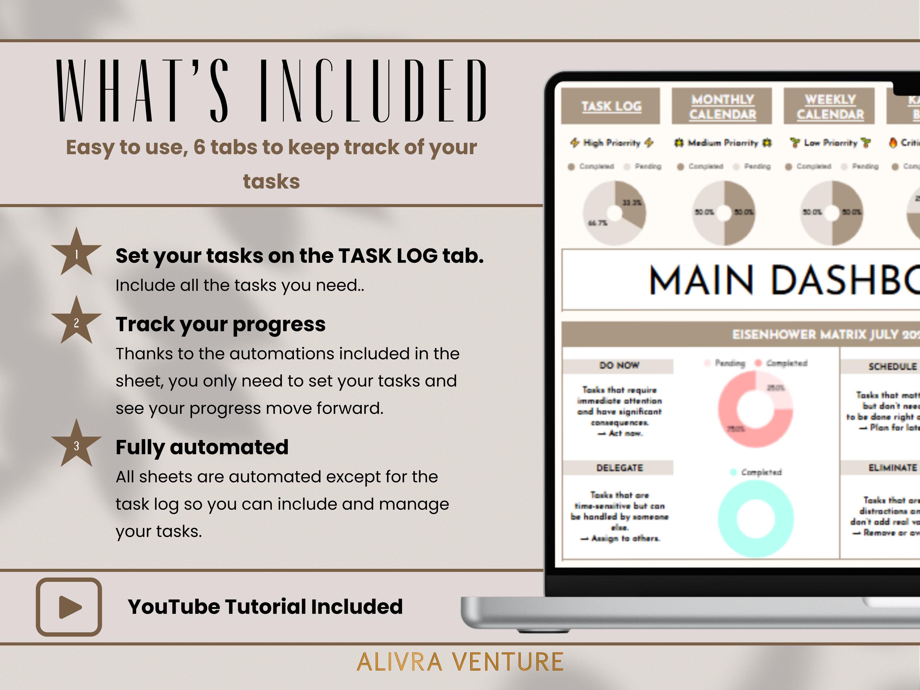 Task Tracker Google Sheets Template Spreadsheet Digital Team Project ...