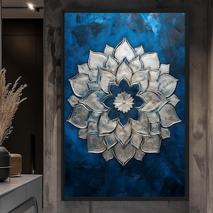 Sacred Geometry Mandala Canvas Art: Zen Meditation Decor