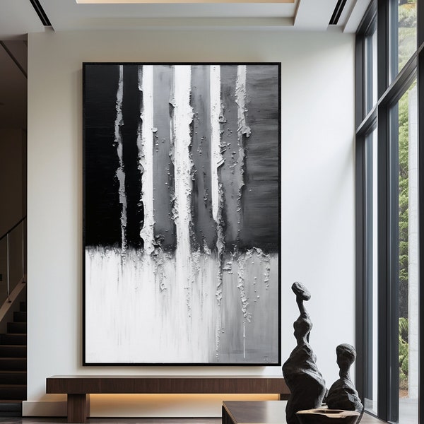 Black and White Abstract  Art Digital Print,  Black and White, Black White Art, Black, White, Black White Painting, Modern Painting, Decor