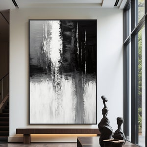Black and White Digital Print Abstract Wall Art, Black and White, Digital Art, Black White Painting, Large Wall Art, Abstract Wall Art,