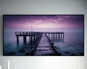 Ocean Pier Print: Coastal Wall Art (Digital Download)