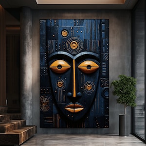 Tribal Mask African Art Digital Print, African Mask, African Wall Art, African American Art, African Tribal Art, African Tribal Mask, Decor