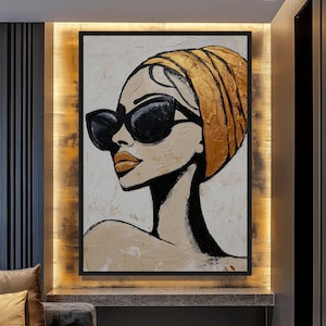 Woman in Sunglasses Fashion Art Digital Print, Fashion Illustration, Fashion Print, Sunglasses Art, Glam Wall Art, Woman Wall Art, Wall Art