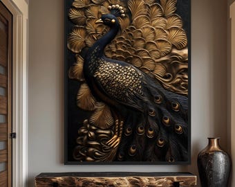 Peacock Feather Wall Art: Elegant Home Decor (Digital Print)