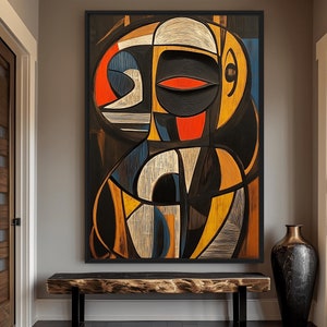 African Abstract Art Digital Print: Ethnic Home Decor (Digital Download)