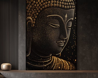 Framed Buddha Poster: Abstract Zen Wall Art