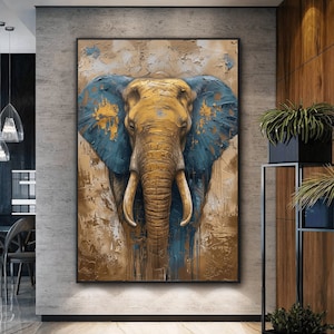 Elephant Abstract Art Framed Poster, Elephant, Elephant Wall Art, Abstract Elephant, Elephant Art, Elephant Print, Elephant Poster, Wall Art