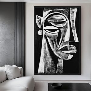 Afrikanische abstrakte Kunst Digitaldruck, schwarz und weiß, afroamerikanische Kunst, afrocentric Wandkunst, kulturelle Kunst, afrikanische Kunst, moderne Wandkunst