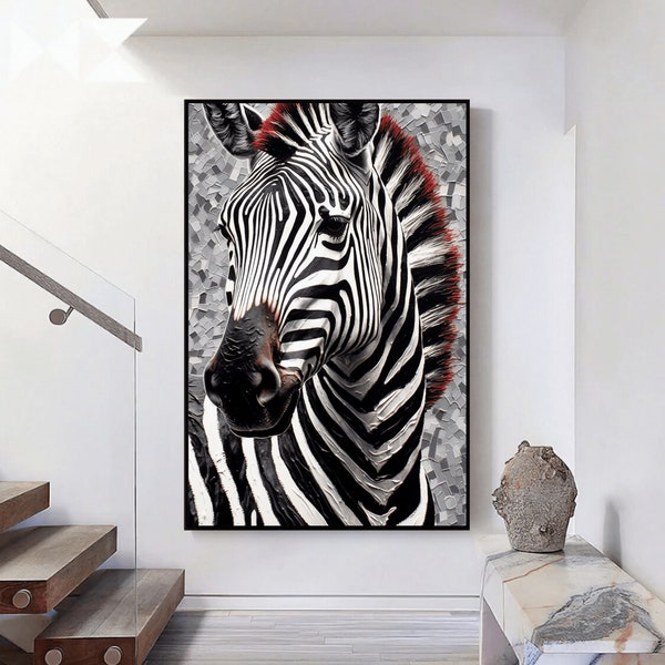 Zebra Abstract Digital Print, Zebra Wall Art, Zebra Print, Zebra, Zebra Art, Zebra Painting, Black and White, Abstract Wall Art, Animal Art