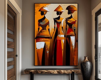 African Abstract Wall Art Digital Print, African Wall Art, African Painting, Abstract African Art, African Art, Printable Art, Wall Decor
