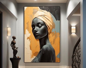 Abstract African Woman Art Print: Fashion Wall Art (Digital Download)