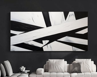 Black White Abstract Framed Poster, Geometric Wall Art, Black and White, Abstract Wall Art, Geometric Wall Decor, Digital Print, Black White