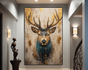 Abstract Deer Art: Framed Matte Paper Poster