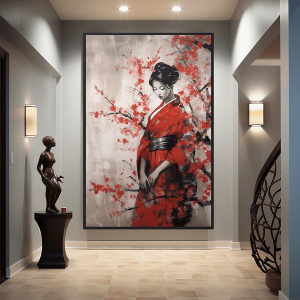 Geisha Japanese Art Digital Print, Geisha, Japanese Wall Art, Geisha Wall Art, Geisha Art, Geisha Print, Asian Wall Art, Asian Art, Ukiyo-e