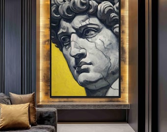 Gold David Sculpture Art Print – Trendy Renaissance Decor (Digital Download)