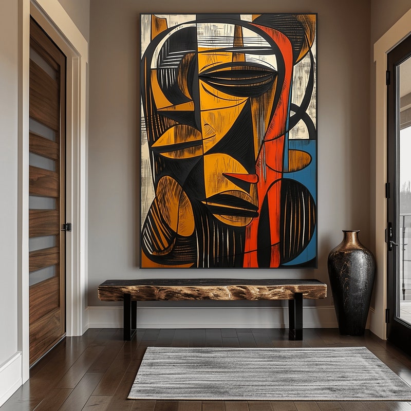 Abstract African Wall Art - Etsy
