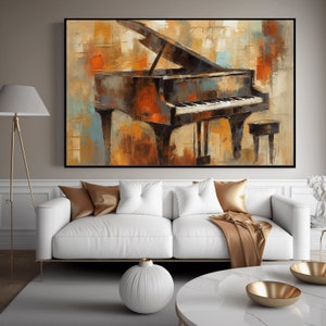 Abstract Piano Art Print: Modern Music Poster (Digital Download)