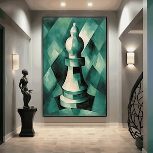 Abstract Chess Bishop Framed Poster: Modern Home Decor